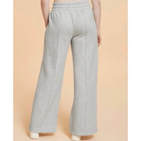 NWT Blogilates Women's Travel Trouser High-Rise Wide Leg Sweatpants Grey Small - Picture 7 of 9